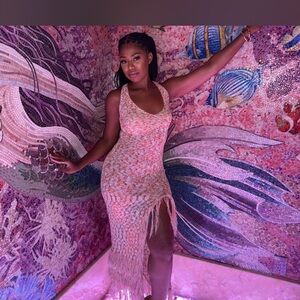 Fashion Nova Asymmetrical Pink Dress